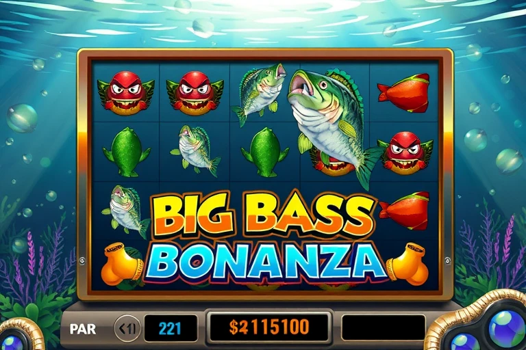 Big Bass Bonanza Spielautomat mit Unterwasser-Thema