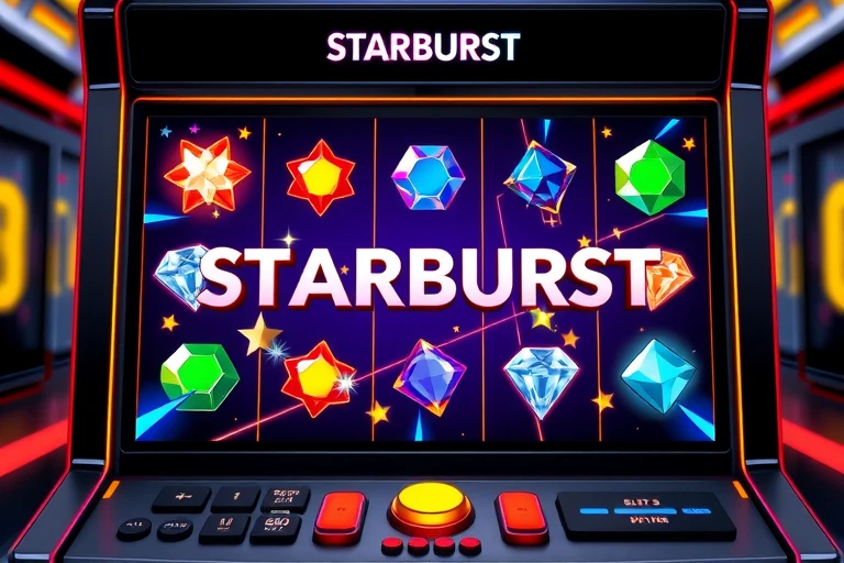Starburst Spielautomat mit bunten Edelsteinen